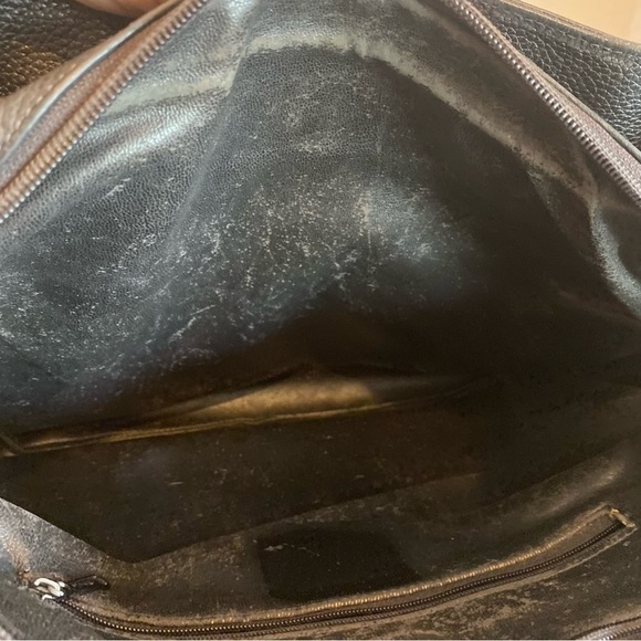 Francesco Biasia Vintage Black Italian Leather Handbag - Picture 12 of 16